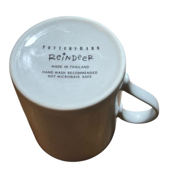 COMET and DONNER Pottery Barn REINDEER Christmas Coffee Mugs Set Of 2 - Picture 5 of 5